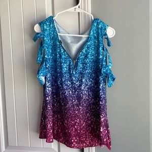 Small cold shoulder top